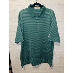 Fairway & Greene Men's Green, Striped Golf Shirt XL